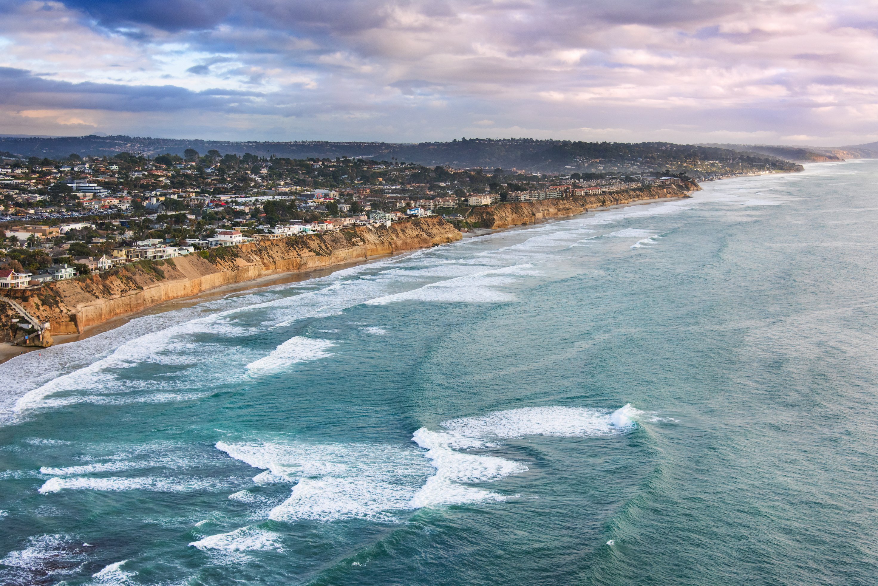 Coastline of Solana Beach California - San Diego